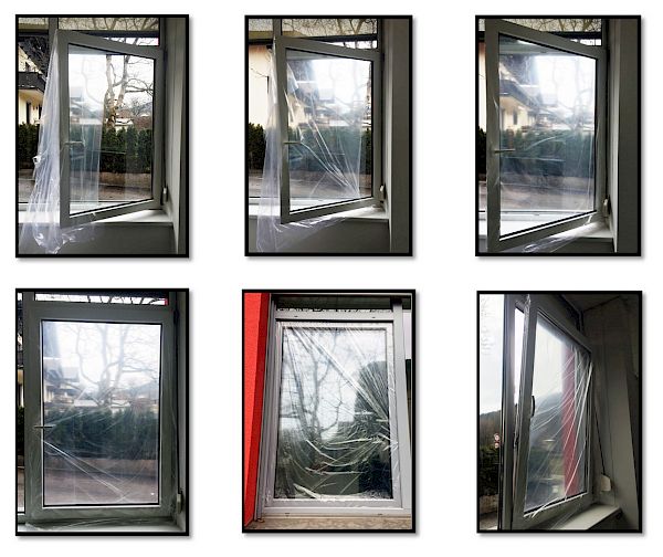 Anwendung der Simproflex Fensterschutzhülle